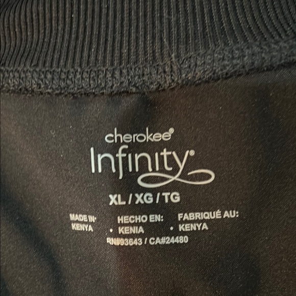 Black Chrokee Infinity Scrubs Zip-Up Jacket with zip Pockets - Picture 4 of 4